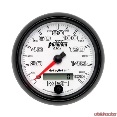 AutoMeter GAUGE; SPEEDOMETER; 3 3/8in.; 160MPH; ELEC. PROGRAMMABLE; PHANTOM II - 7588