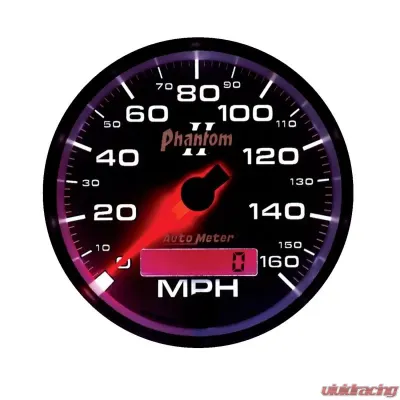AutoMeter GAUGE; SPEEDOMETER; 3 3/8in.; 160MPH; ELEC. PROGRAMMABLE; PHANTOM II - 7588