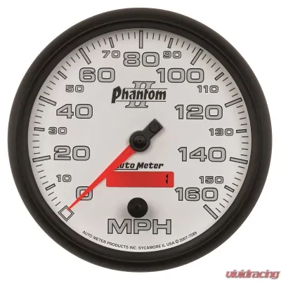 AutoMeter GAUGE; SPEEDOMETER; 5in.; 160MPH; ELEC. PROGRAMMABLE; PHANTOM II - 7589