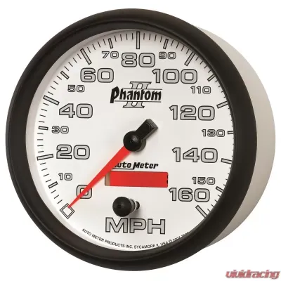 AutoMeter GAUGE; SPEEDOMETER; 5in.; 160MPH; ELEC. PROGRAMMABLE; PHANTOM II - 7589