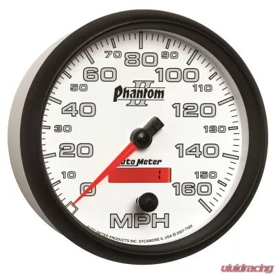 AutoMeter GAUGE; SPEEDOMETER; 5in.; 160MPH; ELEC. PROGRAMMABLE; PHANTOM II - 7589