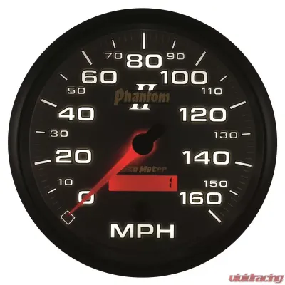 AutoMeter GAUGE; SPEEDOMETER; 5in.; 160MPH; ELEC. PROGRAMMABLE; PHANTOM II - 7589