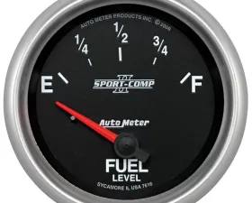 AutoMeter GAUGE; FUEL LEVEL; 2 5/8in.; 73OE TO 10OF; ELEC; SPORT-COMP II