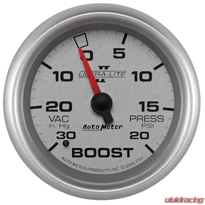 AutoMeter GAUGE; VAC/BOOST; 2 5/8in.; 30INHG-20PSI; MECHANICAL; ULTRA-LITE II - 7701