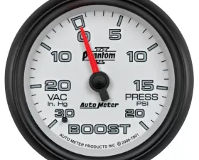 AutoMeter GAUGE; VAC/BOOST; 2 5/8in.; 30INHG-20PSI; MECHANICAL; PHANTOM II