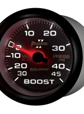 AutoMeter GAUGE; VAC/BOOST; 2 5/8in.; 30INHG-45PSI; MECHANICAL; PHANTOM II                                     - 7808 - Image 3