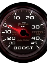 AutoMeter GAUGE; VAC/BOOST; 2 5/8in.; 30INHG-45PSI; MECHANICAL; PHANTOM II                                     - 7808 - Image 4