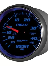 AutoMeter GAUGE; VAC/BOOST; 2 5/8in.; 30INHG-45PSI; MECHANICAL; COBALT                                     - 7908 - Image 3