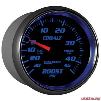 AutoMeter GAUGE; VAC/BOOST; 2 5/8in.; 30INHG-45PSI; MECHANICAL; COBALT - 7908