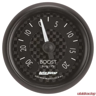 AutoMeter GAUGE; VAC/BOOST; 2 1/16in.; 30INHG-20PSI; MECHANICAL; GT - 8001