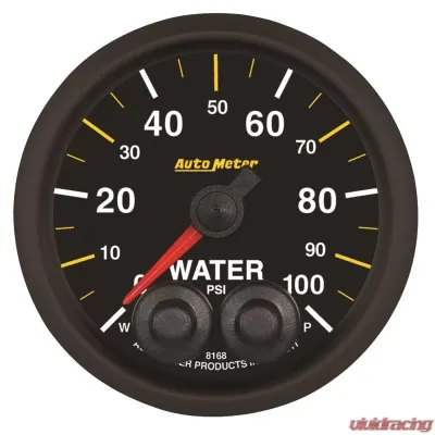 AutoMeter GAUGE; WATER PRESS; 2 1/16in.; 100PSI; STEPPER MOTOR W/PEAK/WARN; NASCAR CAN - 8168-05702