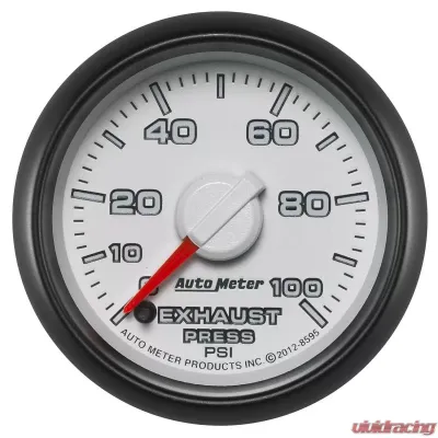 AutoMeter GAUGE; EXHAUST PRESS.; 2 1/16in.; 100PSI; STEPPER MOTOR; RAM GEN 3 FACTORY MATCH Dodge 2003-2009 - 8595