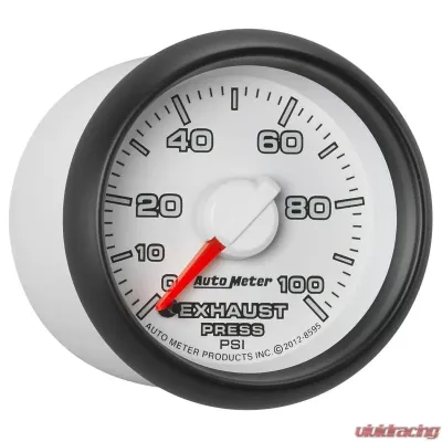 AutoMeter GAUGE; EXHAUST PRESS.; 2 1/16in.; 100PSI; STEPPER MOTOR; RAM GEN 3 FACTORY MATCH Dodge 2003-2009 - 8595