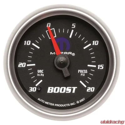 AutoMeter GAUGE; VAC/BOOST; 2 1/16in.; 30INHG-20PSI; MECHANICAL; BLACK; MOPAR - 880012