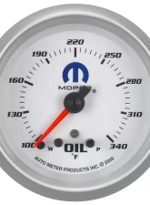 AutoMeter GAUGE; OIL TEMP; 2 5/8in.; 340deg.F; STEPPER MOTOR W/PEAK/WARN; WHITE; MOPAR                                     - 880251 - Image 5