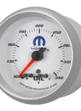 AutoMeter GAUGE; OIL TEMP; 2 5/8in.; 340deg.F; STEPPER MOTOR W/PEAK/WARN; WHITE; MOPAR                                     - 880251 - Image 2