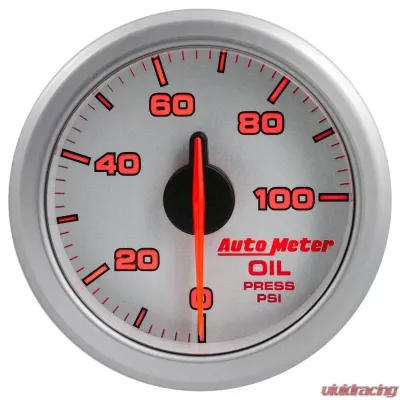 AutoMeter 2-1/16in. OIL PRESS; 0-100 PSI; AIRDRIVE; SILVER - 9152-UL