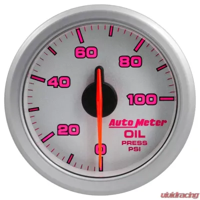 AutoMeter 2-1/16in. OIL PRESS; 0-100 PSI; AIRDRIVE; SILVER - 9152-UL