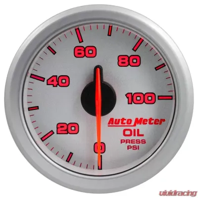 AutoMeter 2-1/16in. OIL PRESS; 0-100 PSI; AIRDRIVE; SILVER - 9152-UL