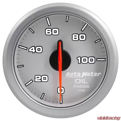 AutoMeter 2-1/16in. OIL PRESS; 0-100 PSI; AIRDRIVE; SILVER - 9152-UL