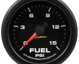 AutoMeter GAUGE; FUEL PRESS; 2 1/16in.; 15PSI; STEPPER MOTOR W/WARN; EXTREME ENVIRONMENT