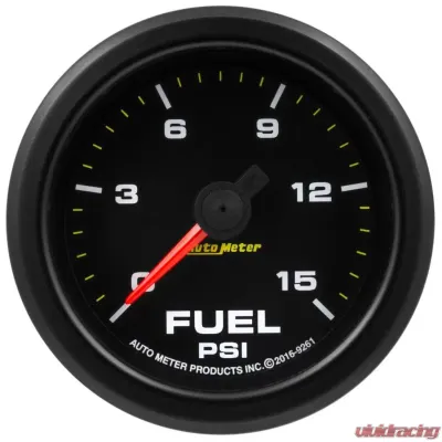 AutoMeter GAUGE; FUEL PRESS; 2 1/16in.; 15PSI; STEPPER MOTOR W/WARN; EXTREME ENVIRONMENT - 9261