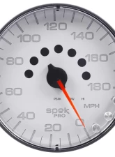 AutoMeter GAUGE; SPEEDOMETER; 5in.; 180 MPH; ELEC. PROGRAMMABLE; WHITE/BLACK; SPEK-PRO                                     - P230128 - Image 3