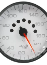 AutoMeter GAUGE; SPEEDOMETER; 5in.; 180 MPH; ELEC. PROGRAMMABLE; WHITE/BLACK; SPEK-PRO                                     - P23012 - Image 3
