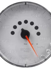 AutoMeter GAUGE; SPEEDOMETER; 5in.; 180 MPH; ELEC. PROGRAMMABLE; SILVER/CHROME; SPEK-PRO                                     - P230218 - Image 3