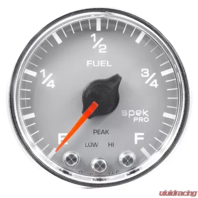 AutoMeter GAUGE; FUEL LEVEL; 2 1/16in.; 0-270O PROGRAMMABLE; SLVR/CHRM; SPEK-PRO - P31221
