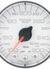 AutoMeter GAUGE; TRANS TEMP; 2 1/16in.; 300deg.F; STEPPER MOTOR W/PK/WRN; WHT/BLK; SPEK-PR                                     - P342128 - Image 3
