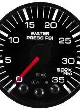 AutoMeter GAUGE; WATER PRESS; 2 1/16in.; 35PSI; STEPPER MOTOR W/PK/WRN; BLK/BLK; SPEK-PRO                                     - P343328 - Image 5