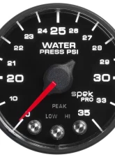 AutoMeter 2-1/16in. WATER PRESS; 0-35 PSI; BFB; SPEK; NL                                     - P543328-N1 - Image 2