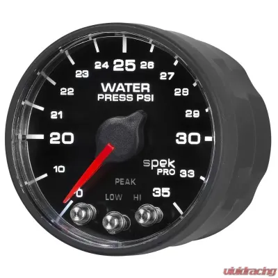 AutoMeter 2-1/16in. WATER PRESS; 0-35 PSI; BFB; SPEK; NL - P543328-N1