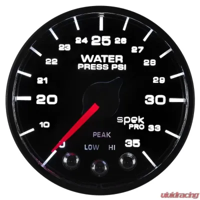 AutoMeter 2-1/16in. WATER PRESS; 0-35 PSI; BFB; SPEK; NL - P543328-N1