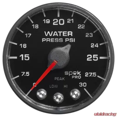 AutoMeter 2-1/16in. WATER PRESS; 0-30 PSI; BFB; SPEK; NL - P550328-N1