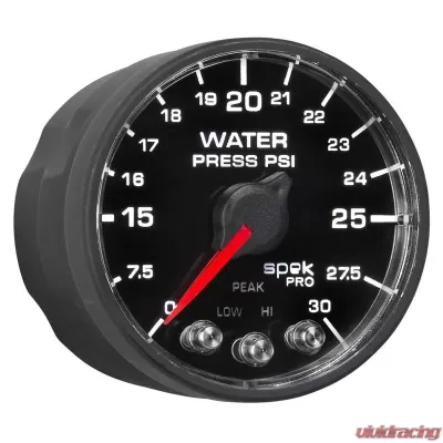 AutoMeter 2-1/16in. WATER PRESS; 0-30 PSI; BFB; SPEK; NL - P550328-N1