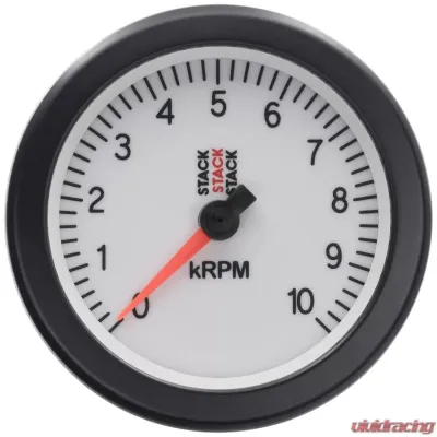 AutoMeter TACHOMETER; SPORT; 88MM; WHITE; 0-10K RPM - ST100-010W