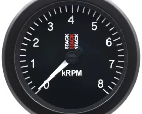 AutoMeter TACHOMETER; SPORT; 88MM; BLACK; 0-8K RPM