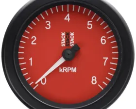 AutoMeter TACHOMETER; SPORT; 88MM; RED; 0-8K RPM