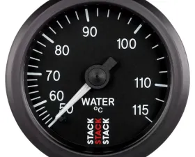 AutoMeter Gauge WTmp Mech 52mm Blk 50-115deg.C