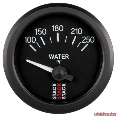 AutoMeter Gauge WTmp Electric 52mm Blk 100-250deg.F - ST3208