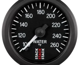 AutoMeter Gauge WTmp ProStpr 52mm Blk 100-260deg.F