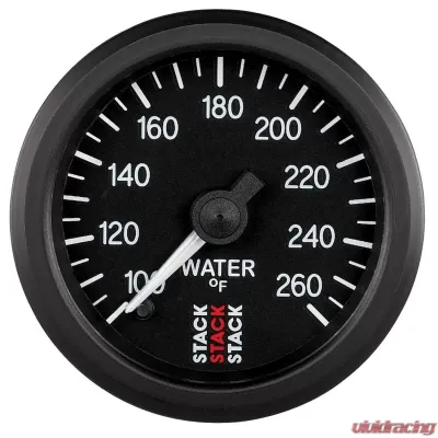 AutoMeter Gauge WTmp ProStpr 52mm Blk 100-260deg.F - ST3308