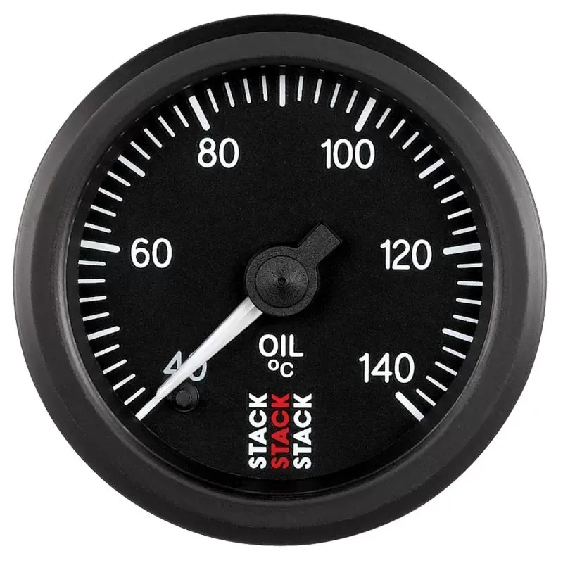 AutoMeter Gauge OilT ProStpr 52mm Blk 40-140deg.C - ST3309