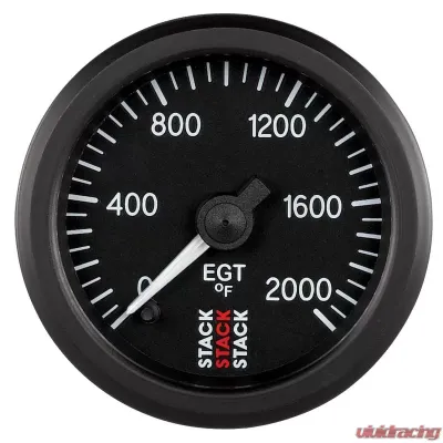 AutoMeter Gauge EGT ProStpr 52mm Blk 2000deg.F - ST3314