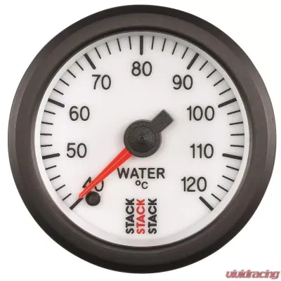 AutoMeter Gauge WTmp ProStpr 52mm Wht 40-120deg.C - ST3357