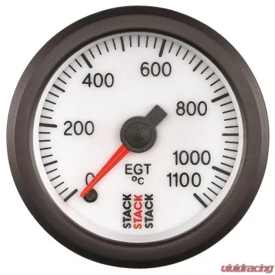 AutoMeter Gauge EGT ProStpr 52mm Wht 1100deg.C - ST3363