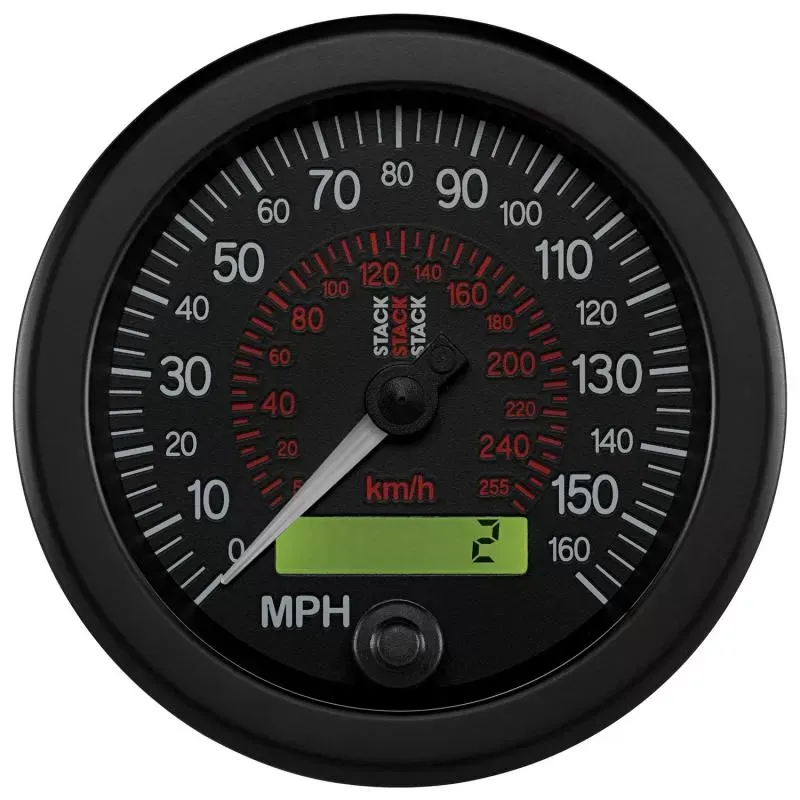 AutoMeter Speedo Elec 88mm Blk 160MPH/260km/h ST3801 | Vivid