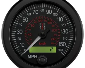 AutoMeter Speedo Elec 88mm Blk 160MPH/260km/h